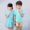 幼儿园小朋友夏装男女童儿童套装短袖夏季中小学演出服通用婴童套装简约小清新小孩套装 100cm(100码建议身高80-90) 女粉08