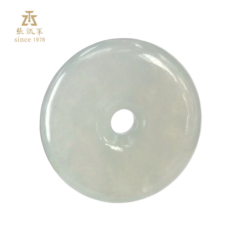 张铁军翡翠天然冰糯种A货平安扣吊坠配证书包邮 平安扣