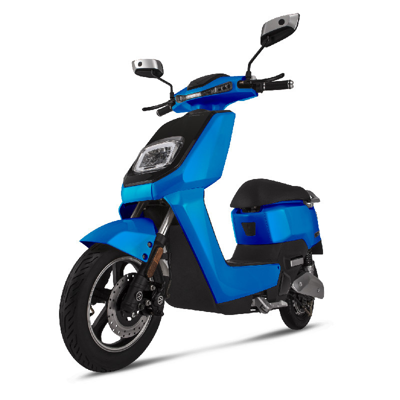 PALLA现货 【自由版】新大洲π都市版高端智能单人电动车 48V锂电池电动自行车踏板 蓝色靠背款