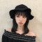 ins少女纯色绑带渔夫帽子女秋韩版新款蝴蝶结盆帽百搭大檐遮阳帽_2 卡其色