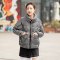 千仞岗秋冬新品羽绒服女短款面包服插肩袖显瘦韩版外套冬装 165/M 黑白条981