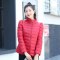 千仞岗2018春季新品轻薄羽绒服女短款立领修身女装轻薄羽绒服外套 175/XL 暗红色136