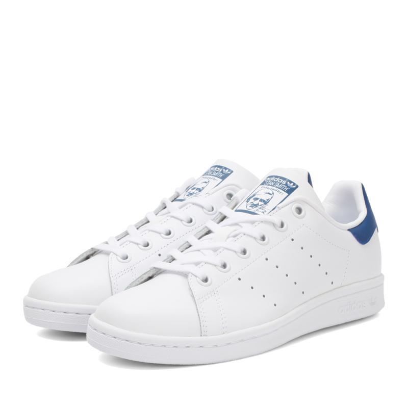 adidas阿迪三叶草2018女大童STANSMITH休闲鞋B32703 亮白/亮白/蓝 3.5码