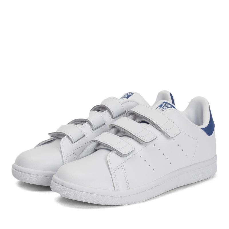 adidas阿迪三叶草男小童STANSMITHCFC休闲鞋S74779 亮白/亮白/蓝 13K码