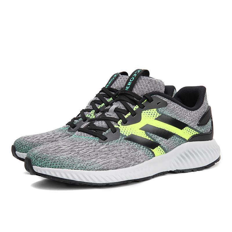 adidas阿迪达斯2018男子aerobouncem跑步Bounce跑步鞋CQ0853_1 二度灰/绿荧光/黑色 42.5码