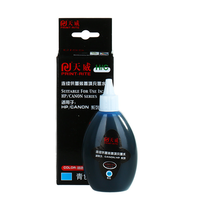 天威（PRINT-RITE）CY100ML 蓝色墨水（单位：支） 佳能惠普通用墨水