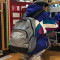 港风书包女韩版原宿ulzzang高中学生街拍复古双肩包ins情侣背包_8 藏蓝色