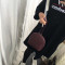 韩国新款迷你小贝壳包单肩斜挎包小手提包简约百搭女包_2 枣红色