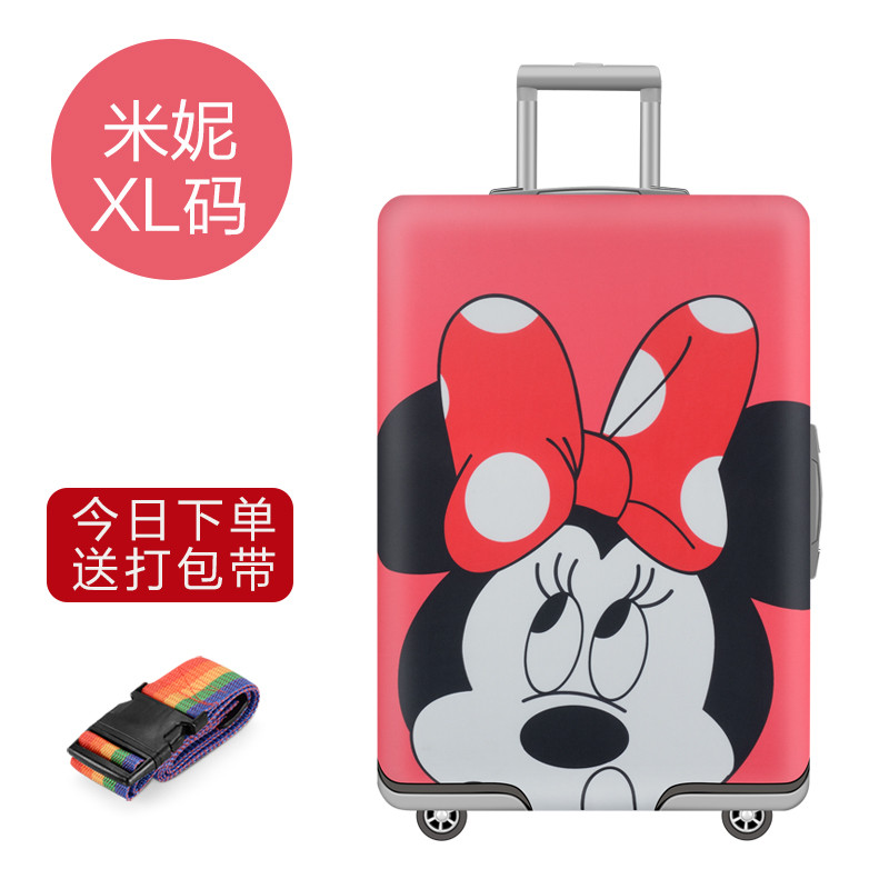 弹力行李箱保护套旅行箱拉杆箱套皮箱子套20/24/28/30寸加厚耐磨_3 默认尺寸 米妮XL码30~32寸