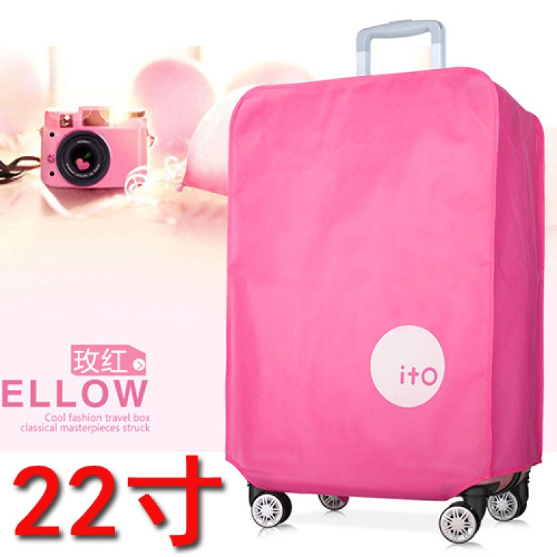 男女行李箱套保护套旅行箱防尘套20寸拉杆箱套24寸箱罩26加厚防水_2 默认尺寸 枚红色22寸礼物随机配送