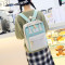 森系双肩包女原宿ulzzang韩版简约电脑背包校园高中小学生书包女_2 粉红色背部有暗袋