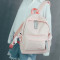 书包女学生校园牛津布双肩包女韩版原宿ulzzang大容量简约背包潮_9 红色