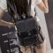 双肩包女2018新款韩版女包包软皮简约书包中小学生百搭时尚背包_1 黑色小号