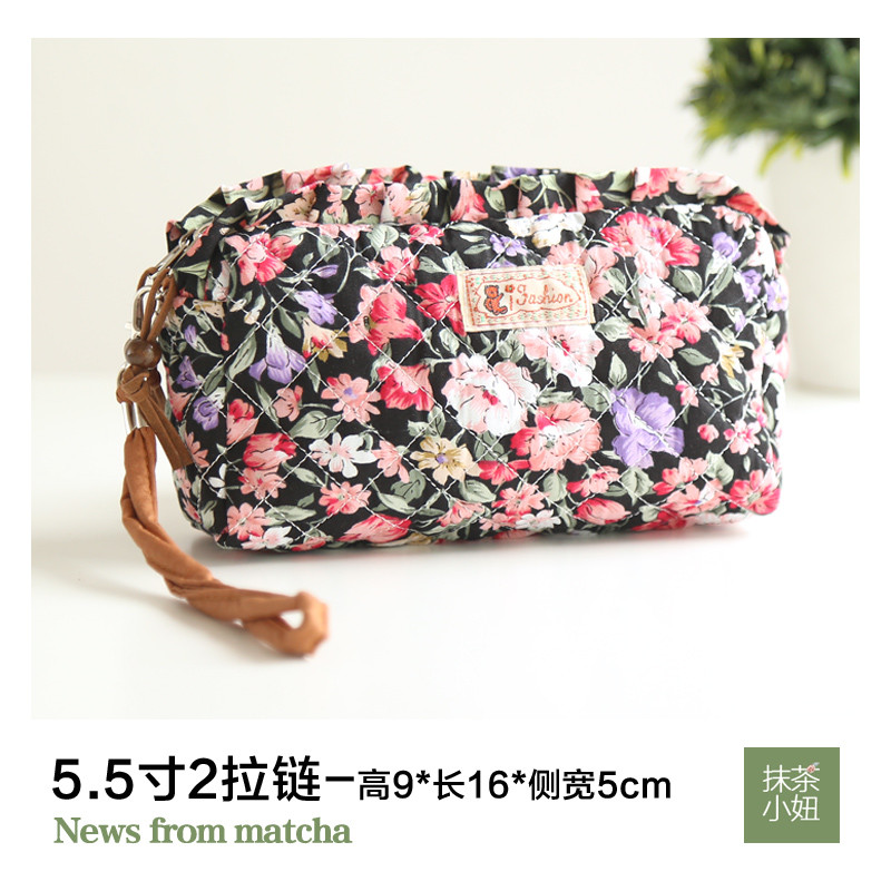 5.5寸大屏零钱包苹果iphone67splus夏韩版女式多功能布艺手机包 昙花一现荷2拉