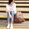 阎双女包双肩背包旅行包女帆布布艺复古风学生书包学院风2093_6 藏码