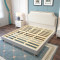 木帆家居(MUFAN-HOME)床 北欧双人大床 布艺床 实木床 简约现代单 双人床 卧室木质家具 1.2M单床+床头柜x1