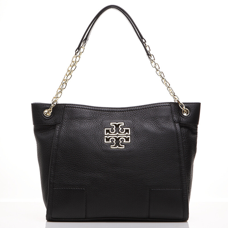 Tory Burch 托里伯奇 香港直邮 欧美时尚TB女包 小号牛皮荔枝纹链条包 女手提包 单肩包31159877 黑色