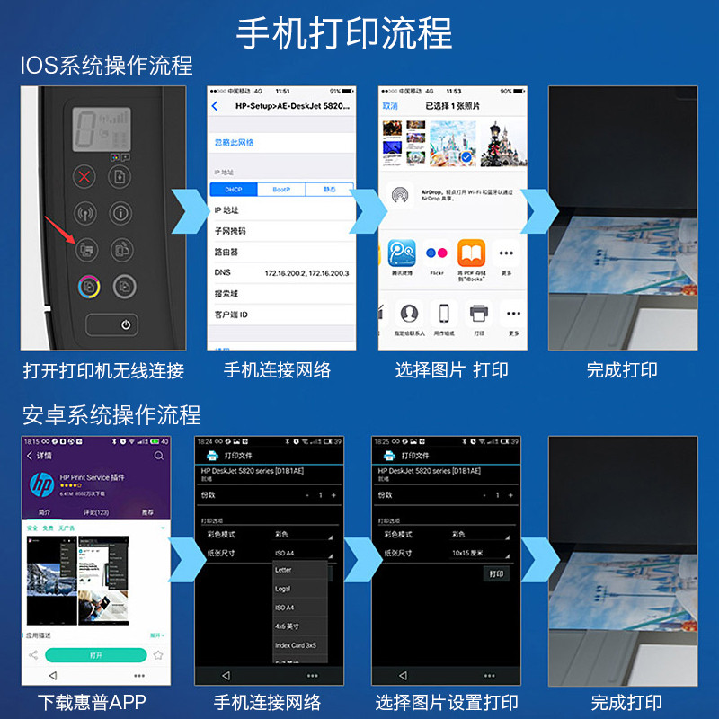 惠普(hp)310彩色喷墨打印机墨仓式一体机打印复印扫描手机照片家用