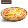 学厨 9寸披萨盘 烤盘模具金色圆形家用pizza盘 直径22.9cm*高2.4cm 不粘涂层 烤箱烘焙模具 WK9047