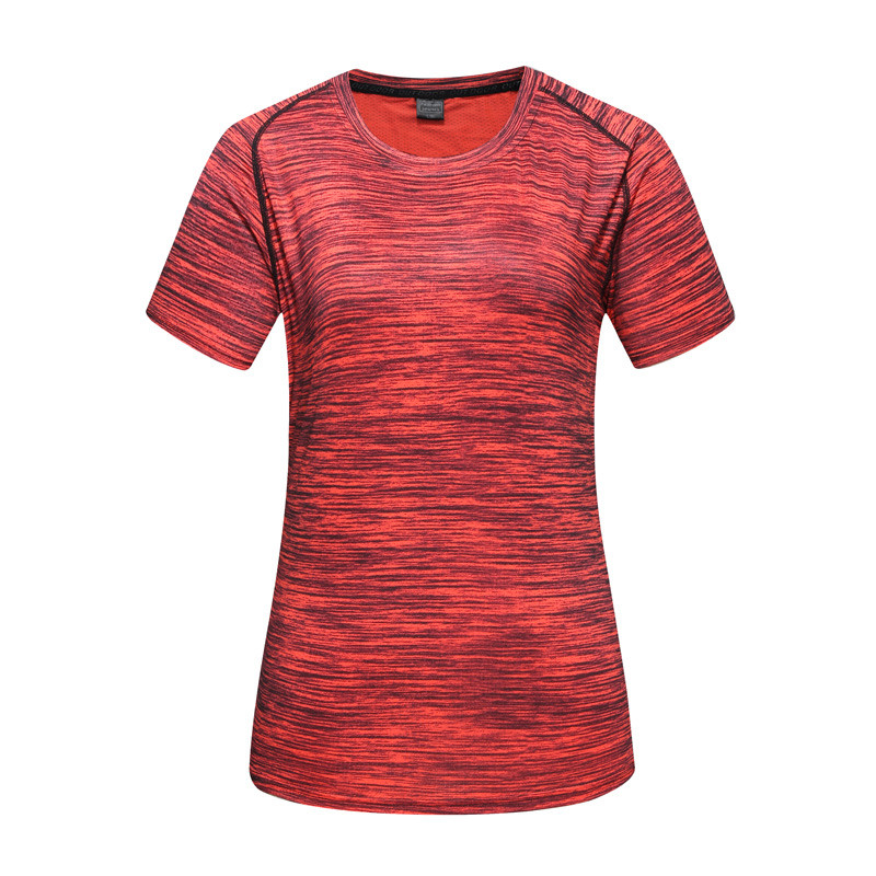 凯仕达户外情侣款休闲轻薄透气速干衣夏季圆领短袖吸汗运动跑步T恤DDLZ1806 女款-大红色 XL