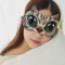 古达眼罩睡眠冰袋遮光缓解个性透气女男士卡通眼疲劳搞怪韩国夏季 喵汪眼罩冰袋款（爱心腮红猫）