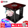 雪中情电暖炉电暖桌取暖桌 F13白岩板70*70*66CM3D电陶炉家用多功能取暖餐桌电烤桌烤火桌电炉子取暖器