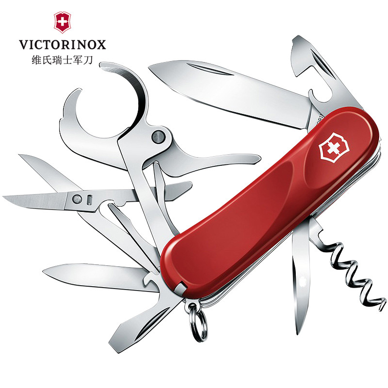 维氏（Victorinox）瑞士军刀 德莱蒙系列新生代2.5713.E红色 瑞士折叠刀多功能工具
