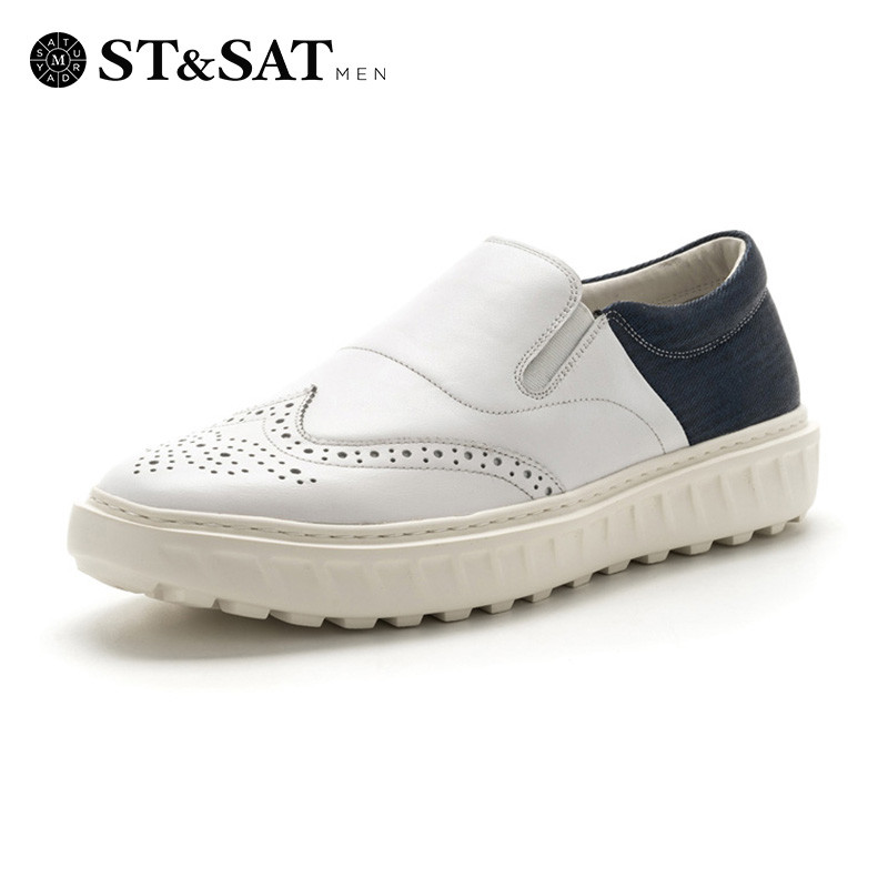St&Sat/星期六春款舒适休闲男鞋SS71128314 白色40 40