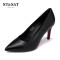 St&Sat/星期六秋季尖头浅口高跟单鞋女鞋SS63111345 10黑色 35