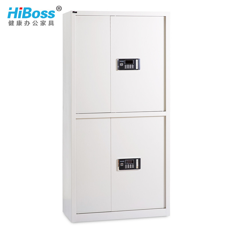 HiBoss 密码文件柜 钢制保密柜 保险柜子 白色通体双节保密柜