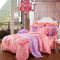 水星家提花四件套床上被套花卉图案双人1.8m床上用品缤菲心语 1.5m床 紫色