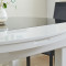 A家家具 餐桌 现代简约餐桌椅 钢化玻璃餐桌折叠伸缩圆餐桌椅组合 黑白拼色 B款一桌四椅(四黑）