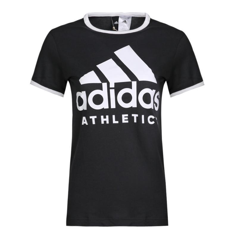 adidas阿迪达斯2018女子WSIDSlimTee圆领短T恤CD7788_3 M 黑