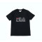 FILA 斐乐短T男女2018夏季亲肤透气运动休闲简约LOGO短袖衫情侣款 XXL 黑色