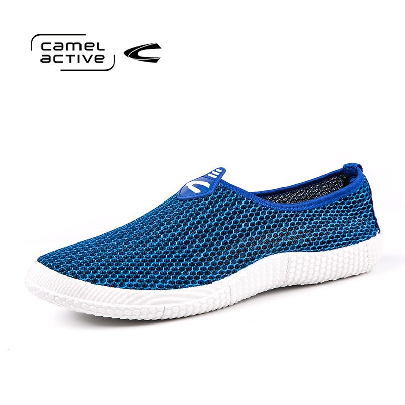 骆驼动感（camel active）男春夏透气舒适网面鞋日常休闲透气男鞋网鞋 蓝色 40码