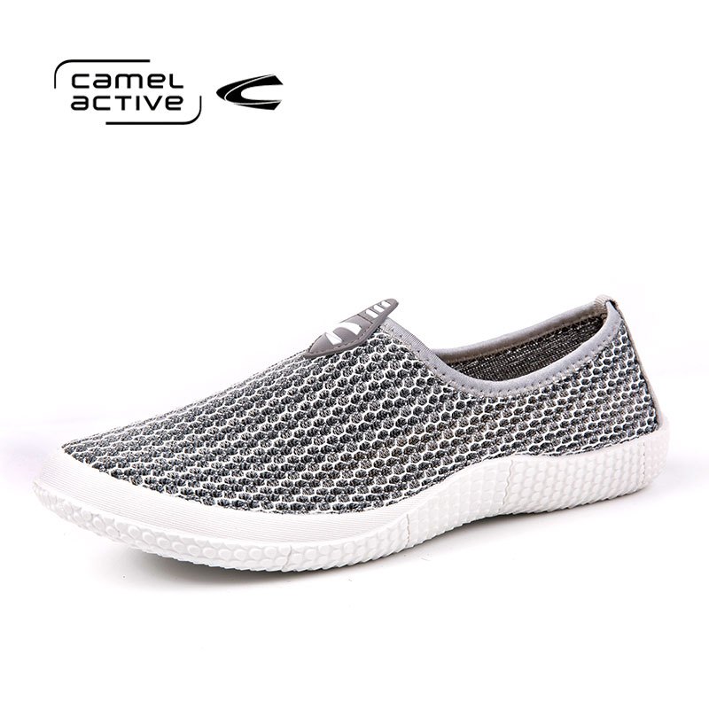 骆驼动感（camel active）男春夏透气舒适网面鞋日常休闲透气男鞋网鞋 灰色 38码