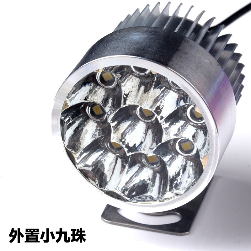 12v64v電動車燈超亮led大燈 摩托車電瓶車改裝前大燈燈泡外置射燈