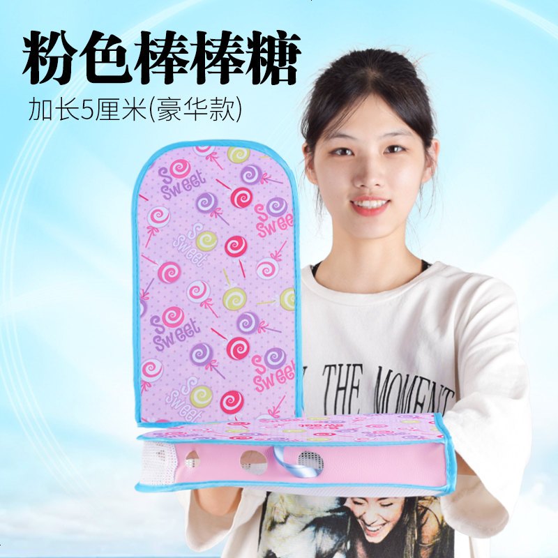 夏季电动车防晒手套防紫外线挡风防水电车把套电瓶摩托车夏天加长 粉棒棒糖（加长豪华款）