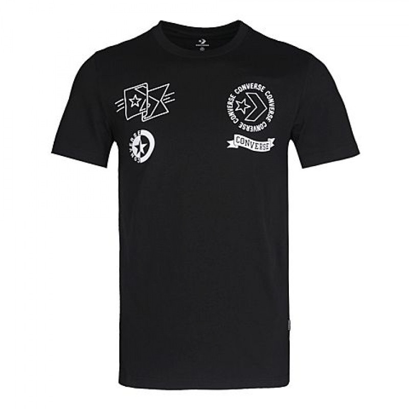CONVERSE匡威2018新款男子T恤10008080-A01 S 黑