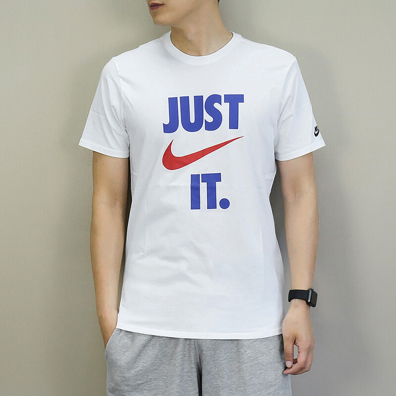 NIKE耐克男装2018夏新款运动服休闲透气圆领短袖T恤半袖 S 2018年新款白色AQ5195-100