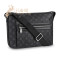 Louis Vuitton LV路易威登男包孔雀翎新款涂层帆布字母邮差包LV男包30.5*26*11cm M44223 黑色