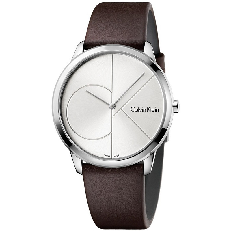 CK卡文克莱（CalvinKlein）手表男表限量版 MINIMAL简约时尚黑盘钢带石英男士女士情侣表K3M214X1 K3M211G6