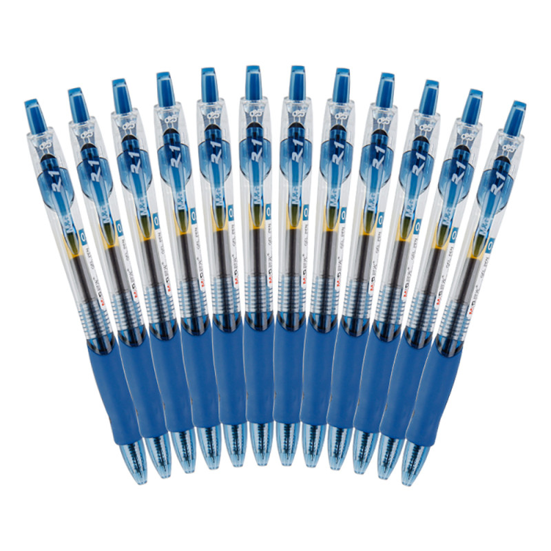 晨光(M&G)GP1008按动中性笔0.5mm 12只/盒 中性笔 签字笔 签名笔 水性笔 办公用品 墨蓝色