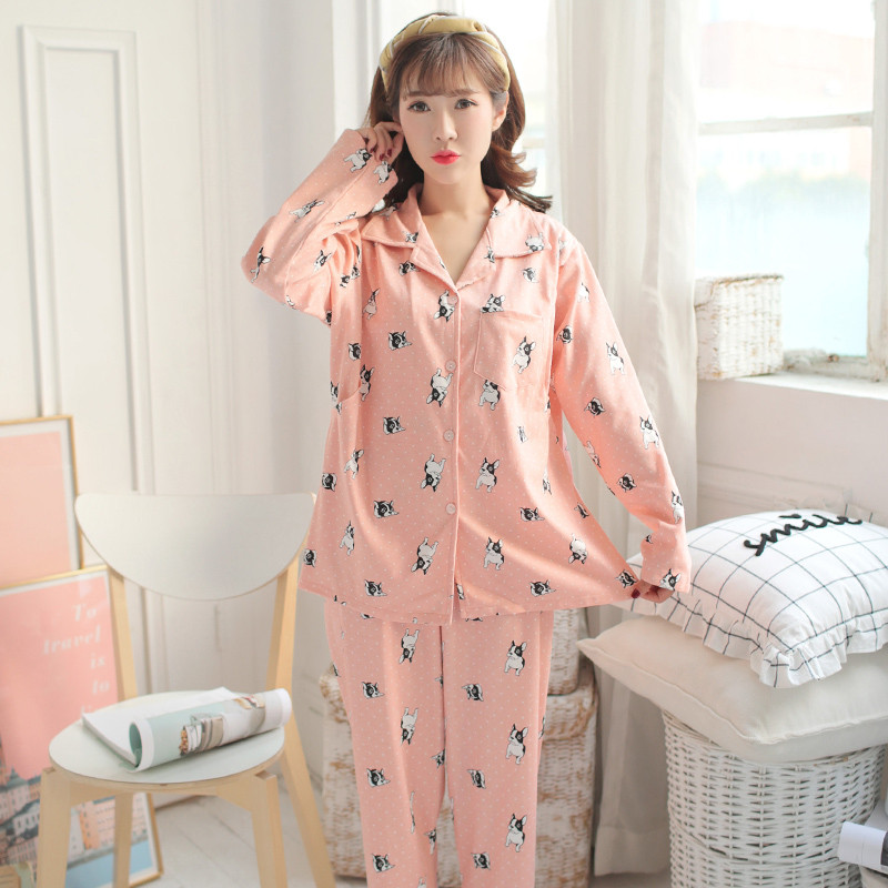 爱心鼠(Aixinshu) 春秋季棉质孕妇服 产前产后开衫长袖月子服哺乳装 针织棉坐月子喂奶衣家居服套装6690 2XL码 3号款