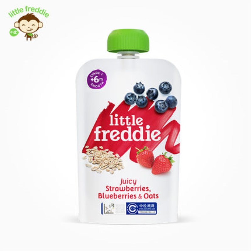 little freddie 小皮谷物蓝莓草莓香蕉泥 100g 适用年龄6个月以上