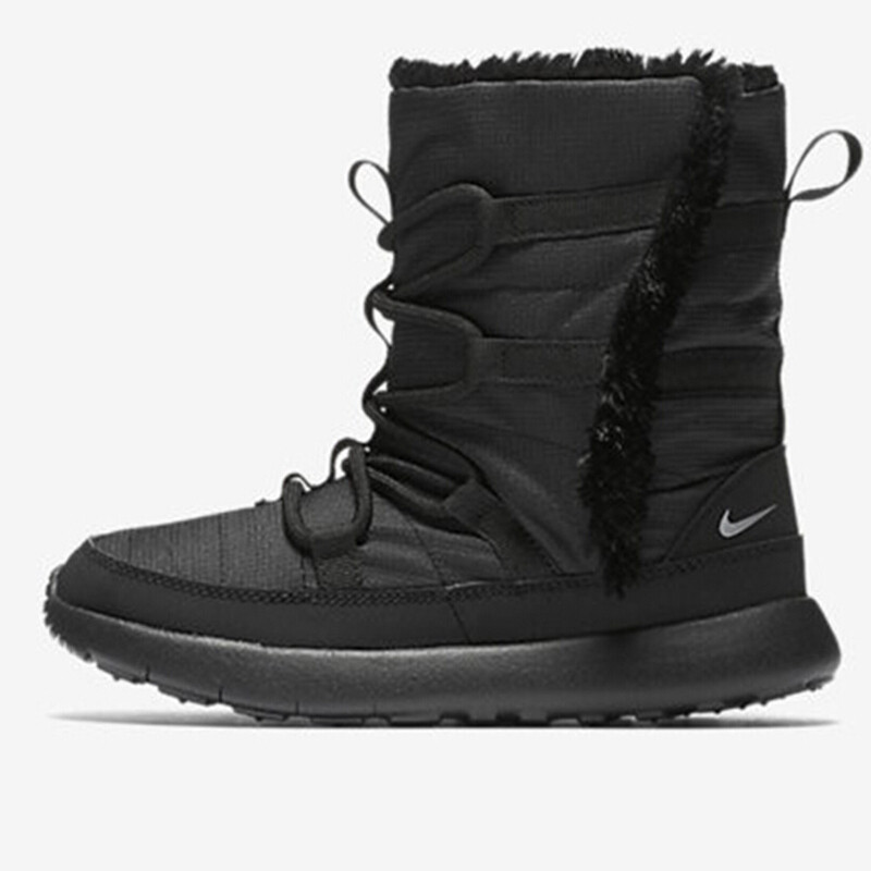 NIKE耐克童鞋 2018春季新款Roshe One GS男女童靴子运动保暖防滑雪地靴 807760-501 黑色807760-001 25码
