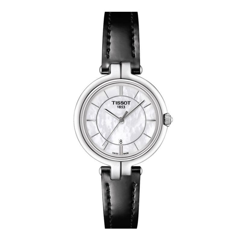 Tissot 天梭弗拉明戈系列皮带女士石英表T094.210.16.111.00 白色