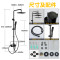 罗勒ROHEUR 全铜体黑色淋浴花洒套装磨砂哑光黑北欧混水阀挂墙式花洒卫浴三出水花洒可升降淋雨沐浴器增压喷头淋雨沐浴花洒 A款哑黑色双功能圆形