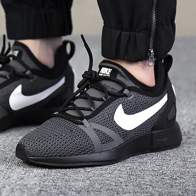 NIKE耐克女鞋新款运动休闲缓震耐磨舒适跑步鞋 黑色白标927243-004 35.5