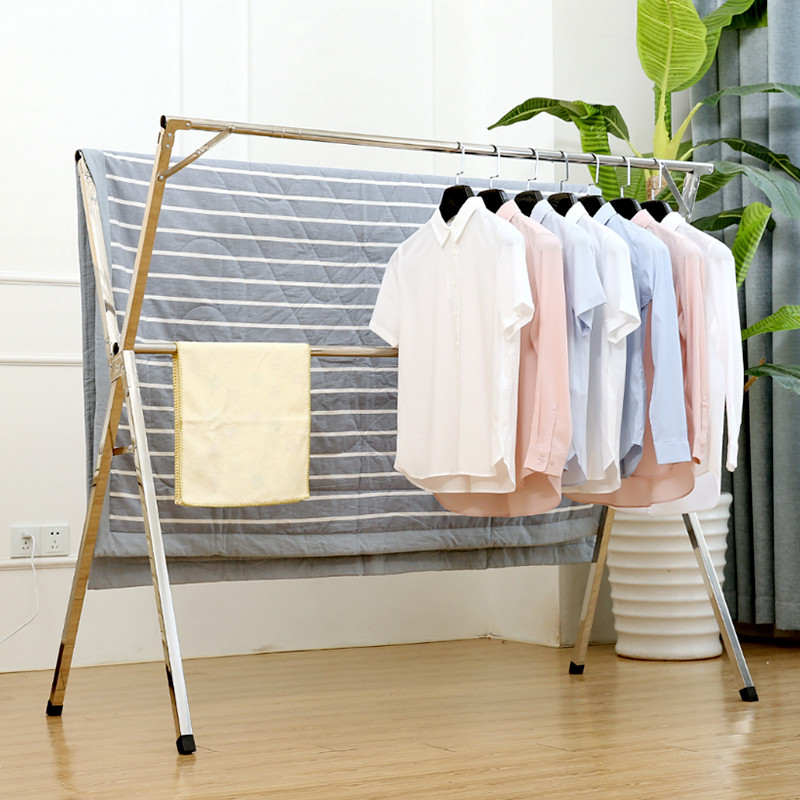 法耐(fanai)晾衣架晾晒架落地折叠室内x型双杆式晒衣架阳台凉衣架